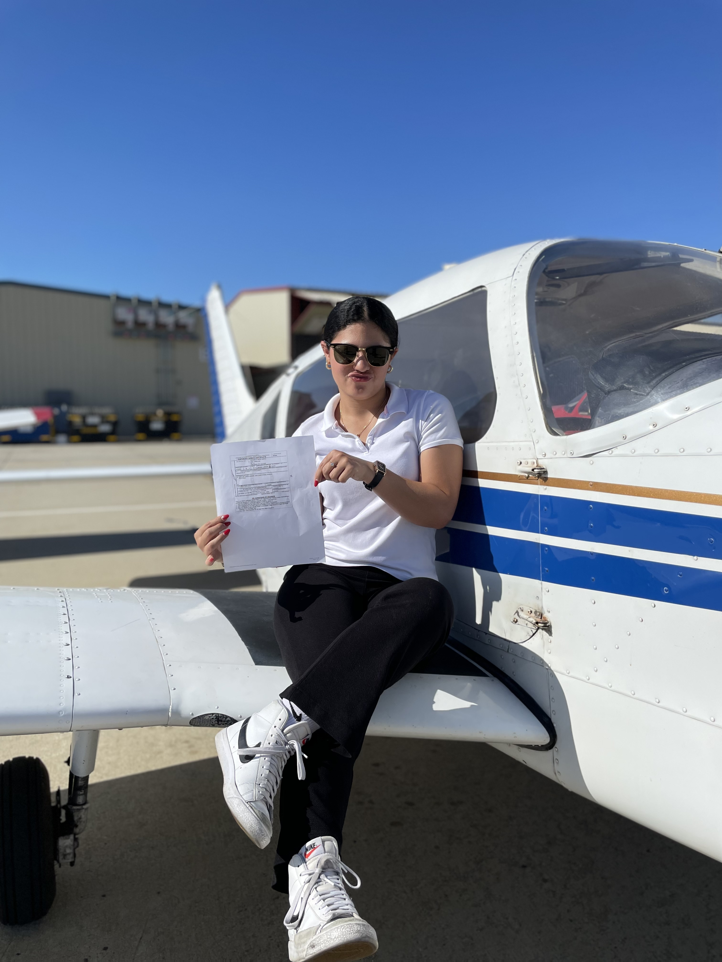 ActivePILOT student with certificate at Van Nuys Airport