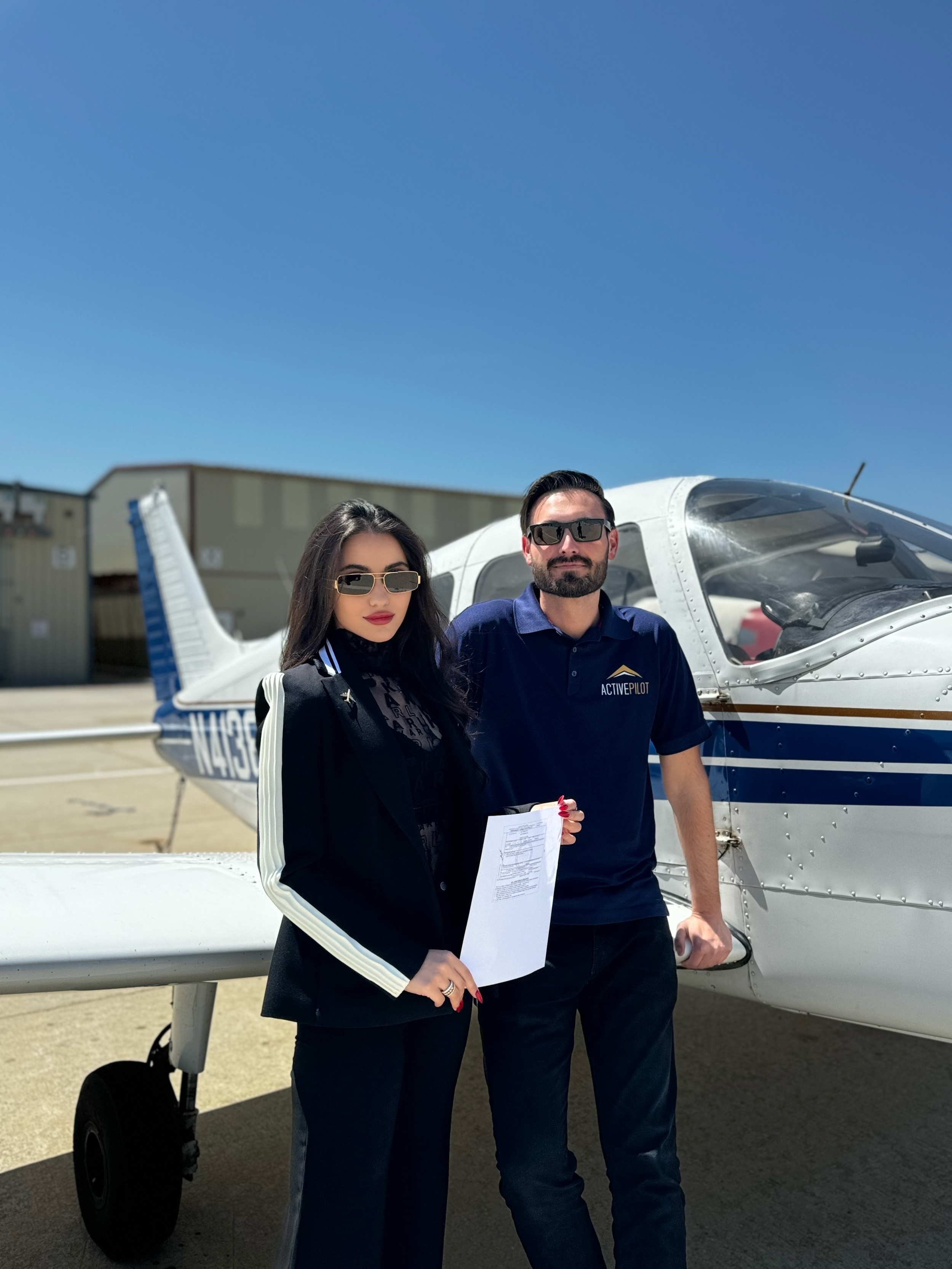 Student pilot practicing instrument approaches with ActivePILOT instructor