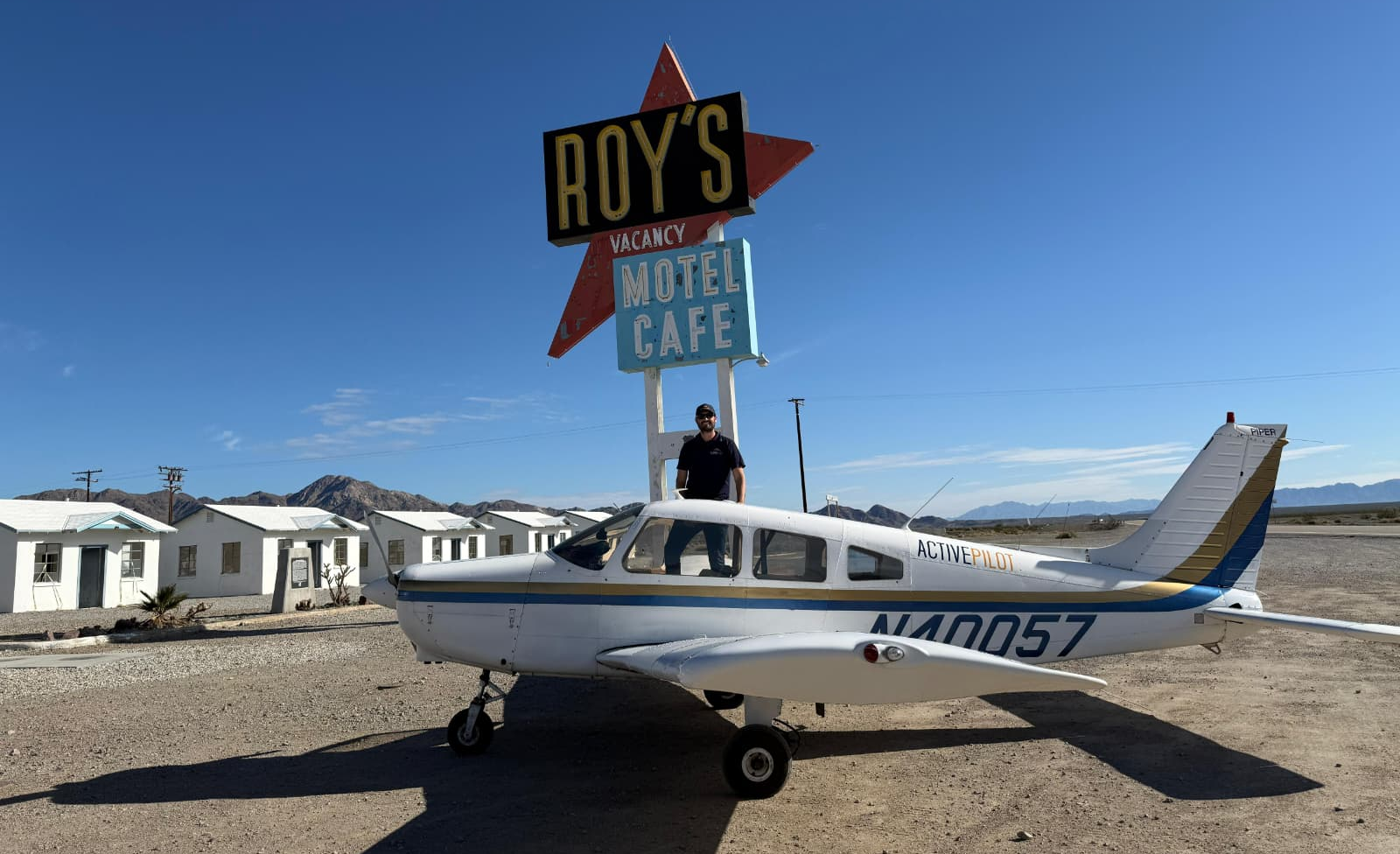 Piper Warrior N40057 parked for aircraft rental and training at ActivePILOT