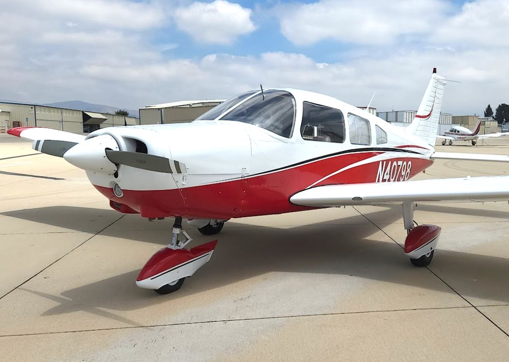Piper Warrior N40798 with Garmin avionics available for pay as you go aircraft rental
